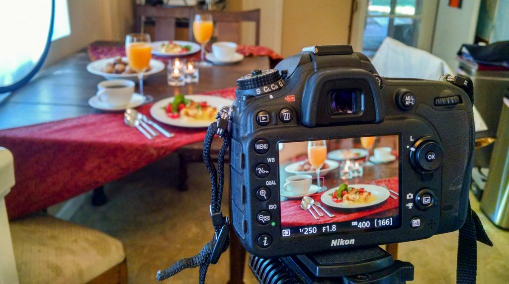 Breakfast table camera setup